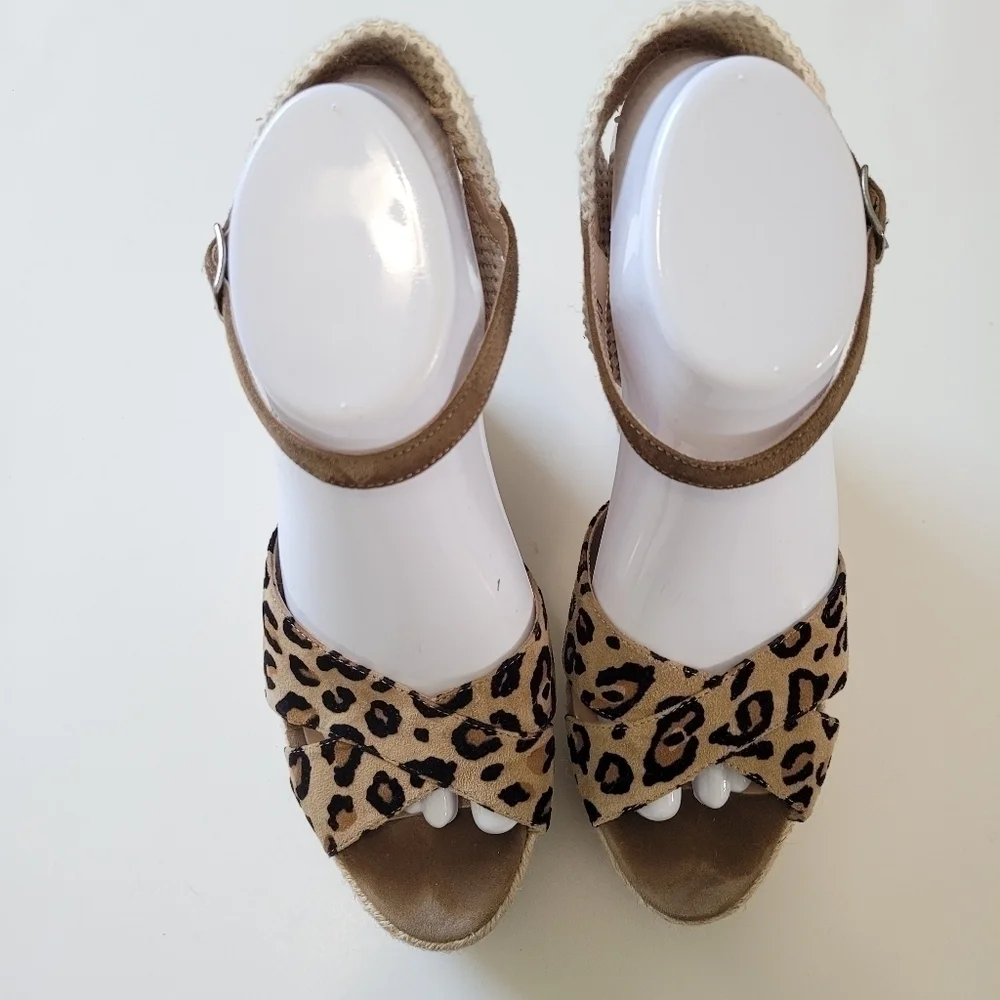 Ettore Masotti Stefy Animal Print Platform Wedge Espadrille